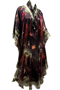 Paradise Me Silk Kaftan Burgundy