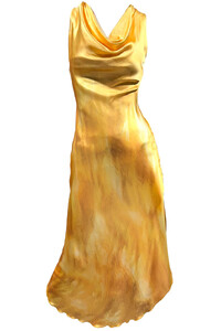 Water Fall Dress - Gold Stone