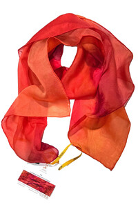 Fire Silk Chiffon Scarf