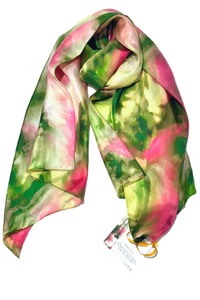 Marble Green Silk Scarf