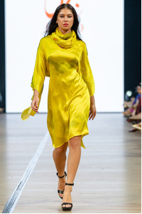 Silk Kimono Dress Daffodil