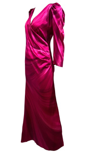 Fuchsia Heron Silk Dress