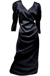 Black Heron Silk Dress